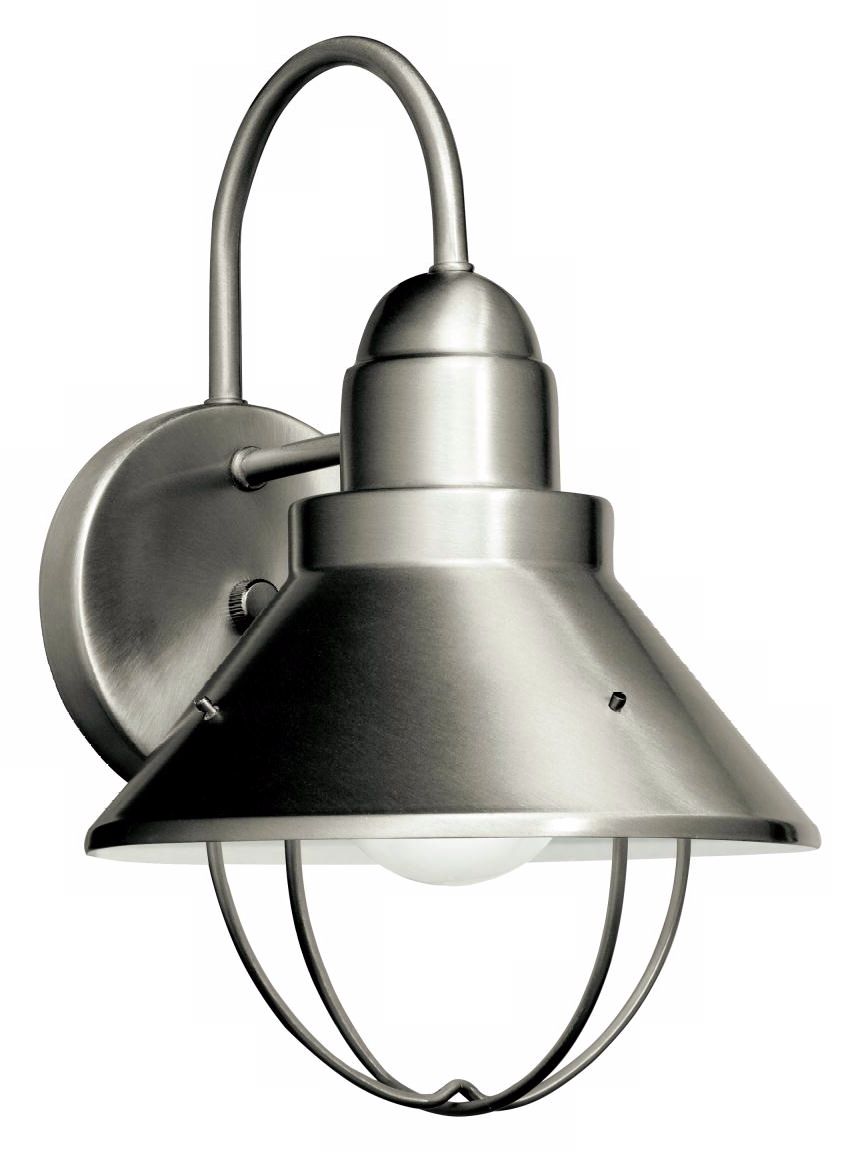 Kichler Nickel ENERGY STAR® 12" High Outdoor Wall Sconce