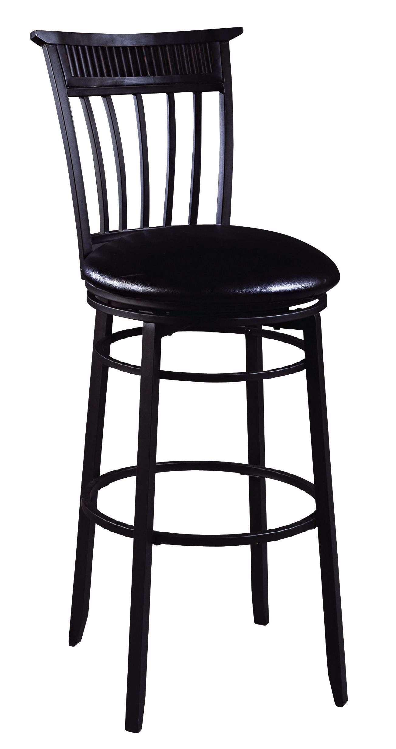 Hillsdale Cottage Black Swivel 30" High Bar Stool