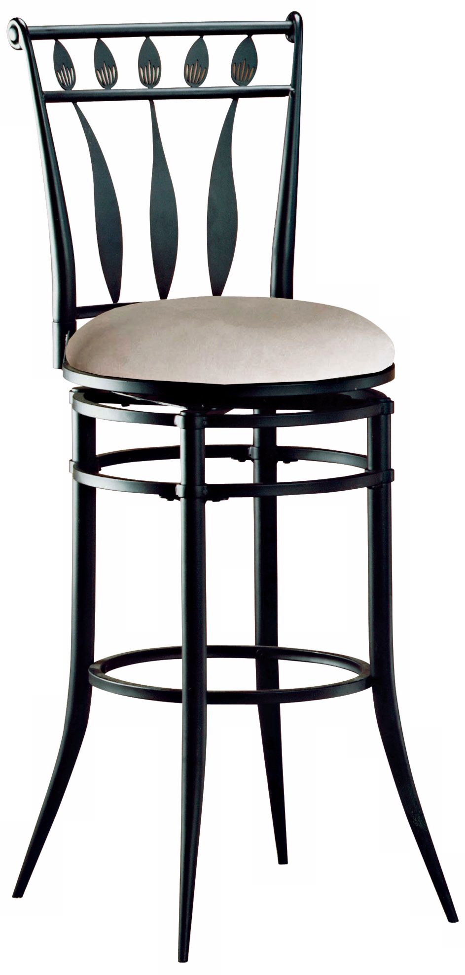 Hillsdale Hudson Black Swivel 26" High Counter Stool