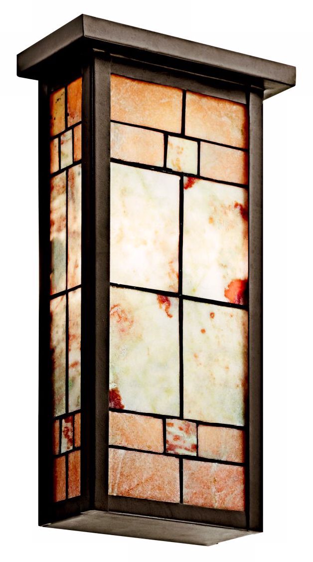 Kichler Olde Bronze Cut Stone 15" High Wall Sconce