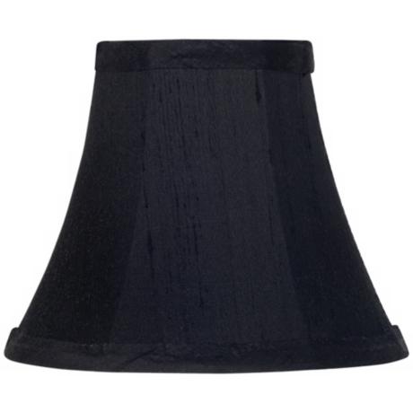 Lamp Shades Clip on Black Dupioni Silk Bell Lamp Shade 3x6x5  Clip On    Lampsplus Com