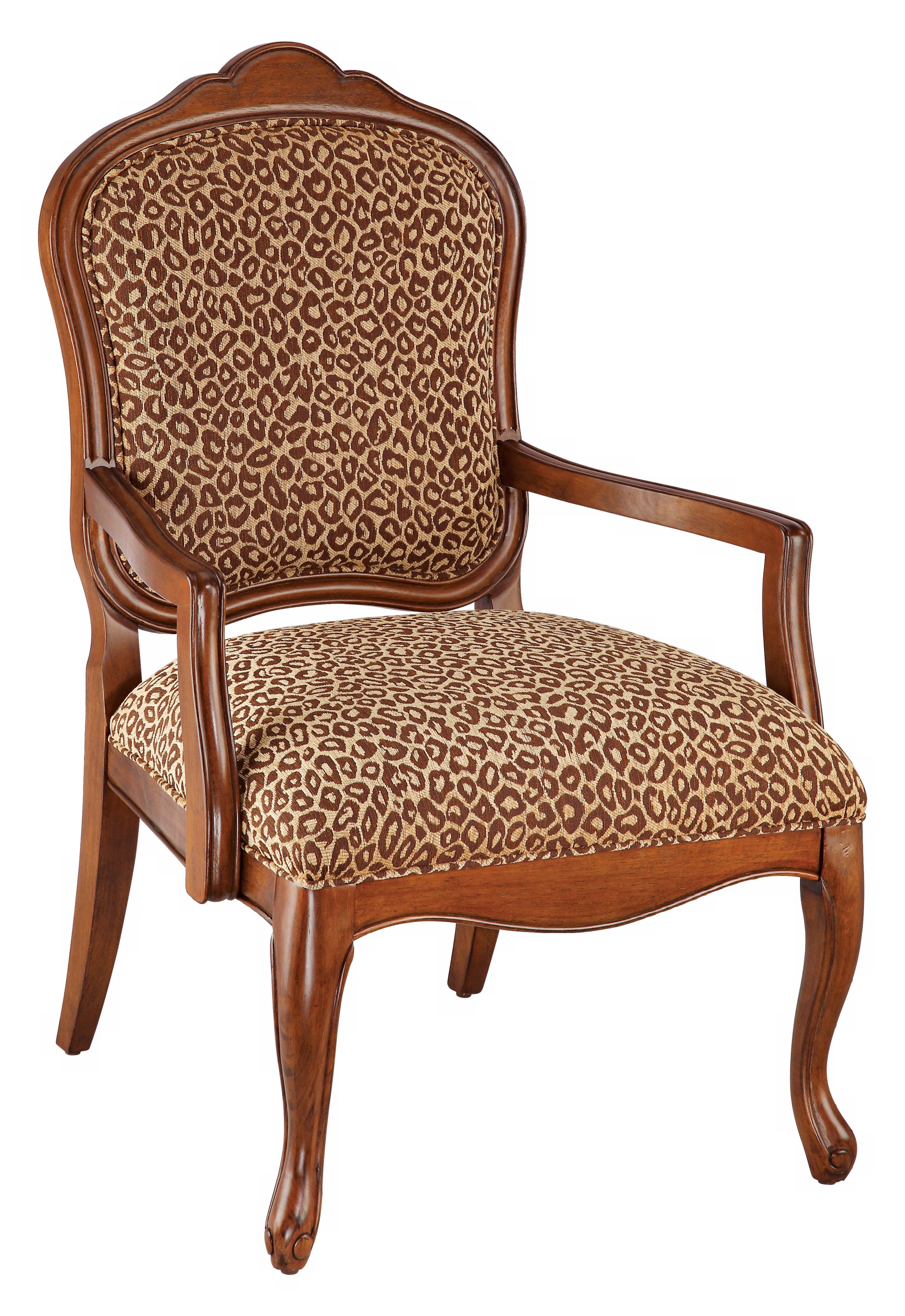 Kenna Leopard Print Fabric Accent Chair