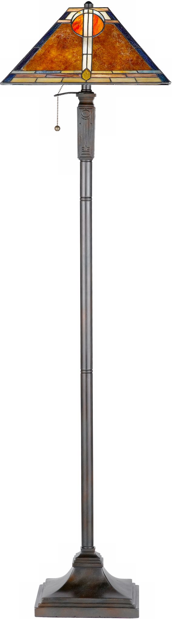 San Gabriel Tiffany Style Mica Shade Floor Lamp