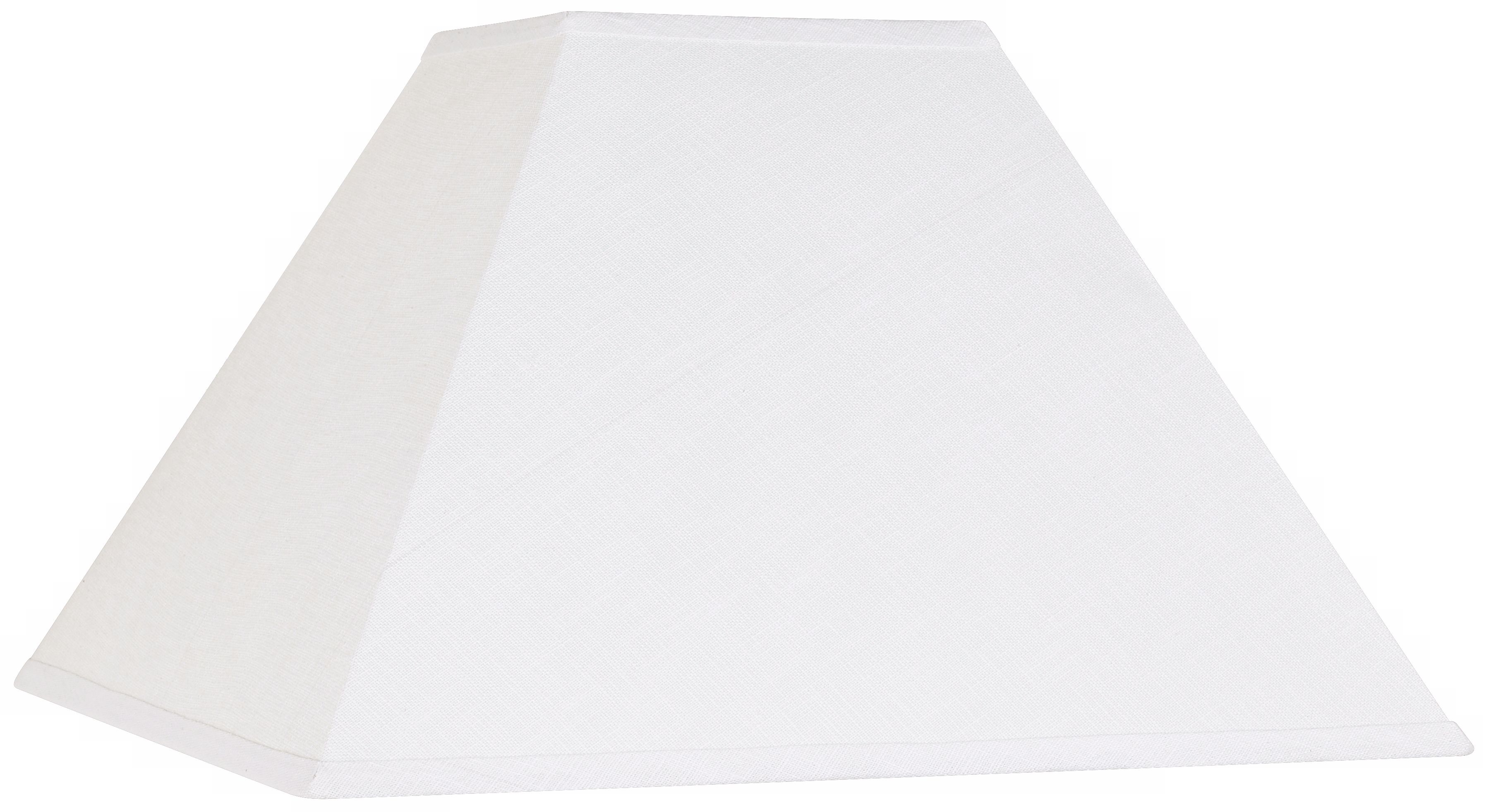 White Linen Square Lamp Shade 6x16x10 (Spider)