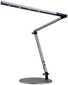 Z Bar Silver Warm White LED Mini Desk Lamp K9437