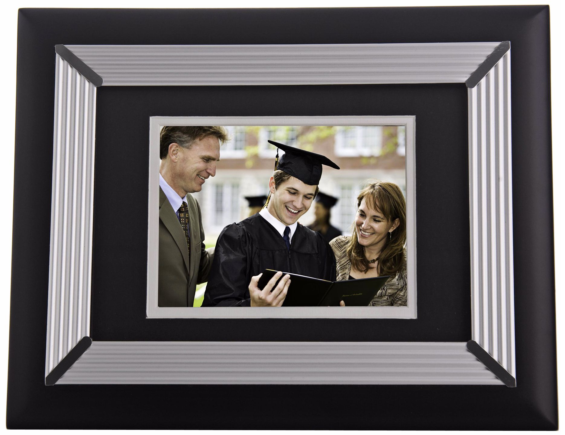 Tao Electronics Black with Silver Bezel Digital Photo Frame