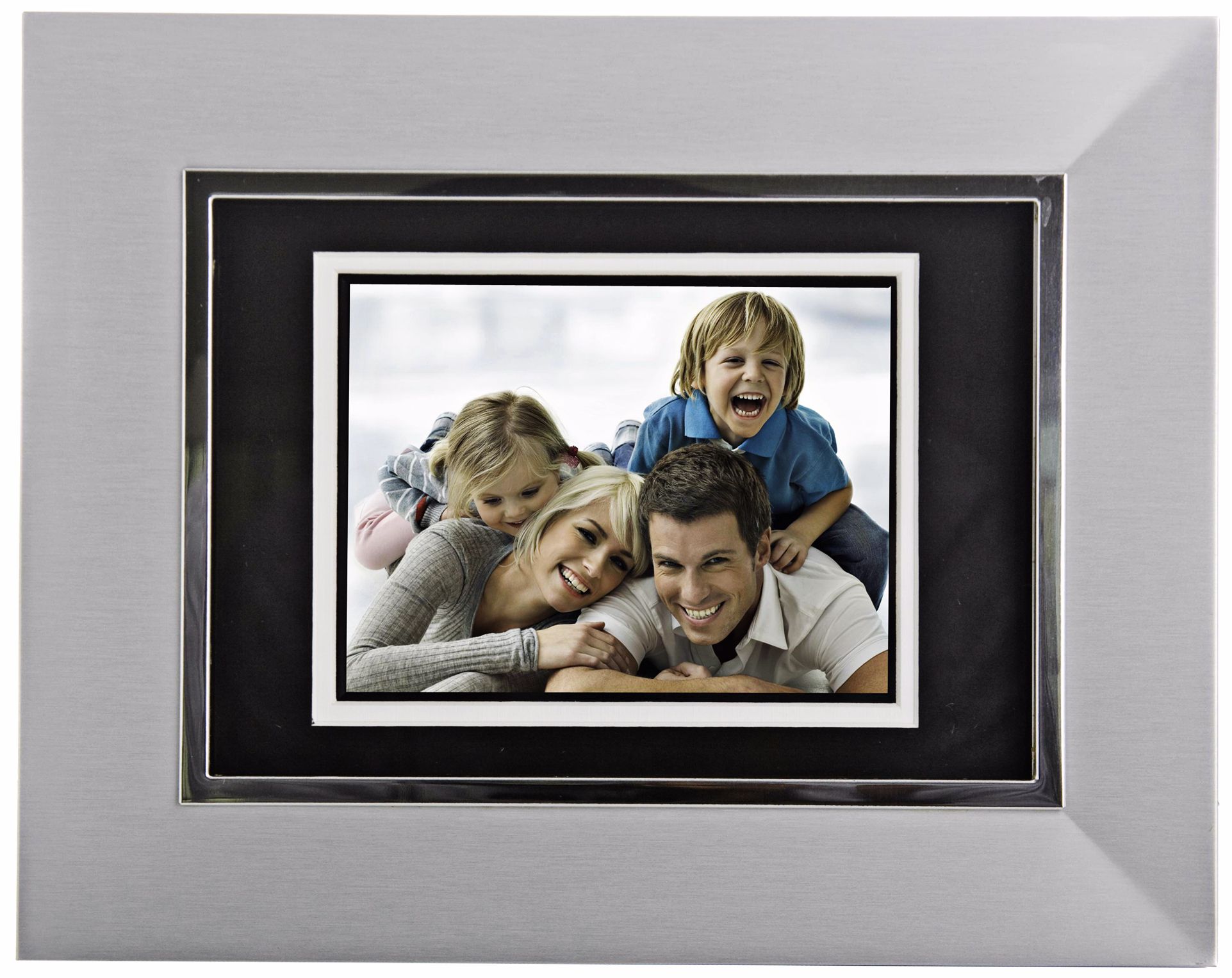 Tao Electronics Brushed Silver Digital Photo Frame