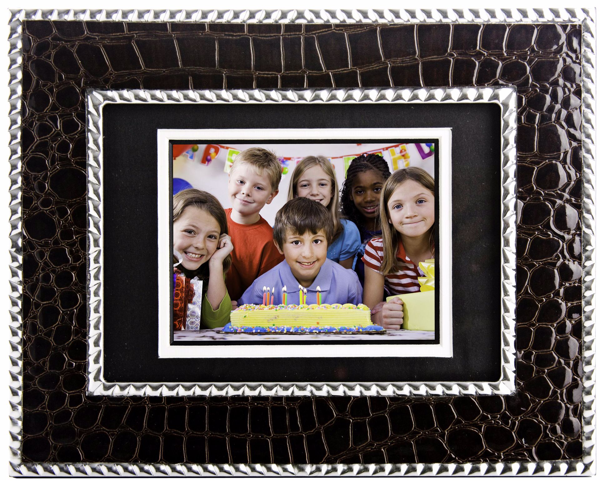 Tao Electronics Mock Croc with Silver Digital Photo Frame