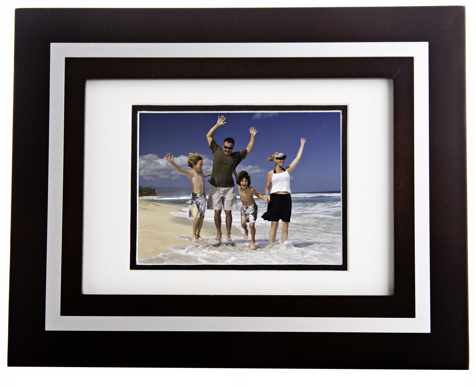 Tao Electronics Espresso and Silver Digital Photo Frame