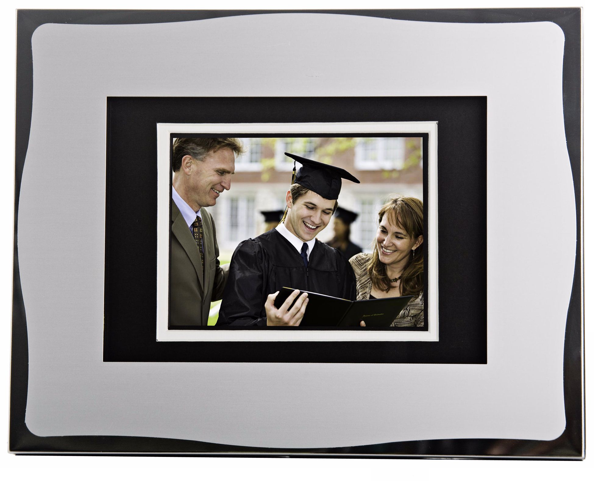 Tao Electronics Brushed/Polished Silver Digital Photo Frame