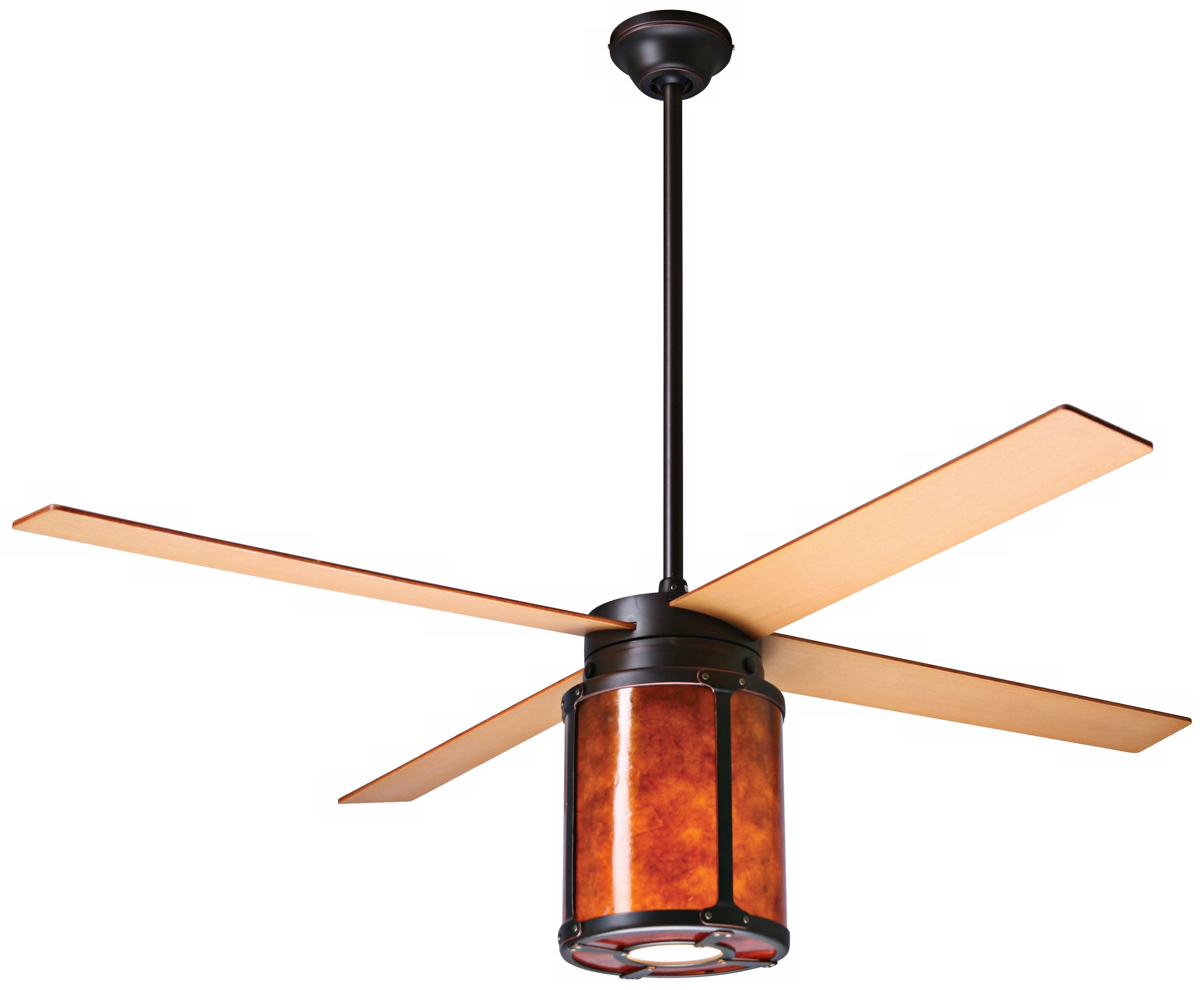 52" Arcadia Rubbed Bronze and Mica Ceiling Fan