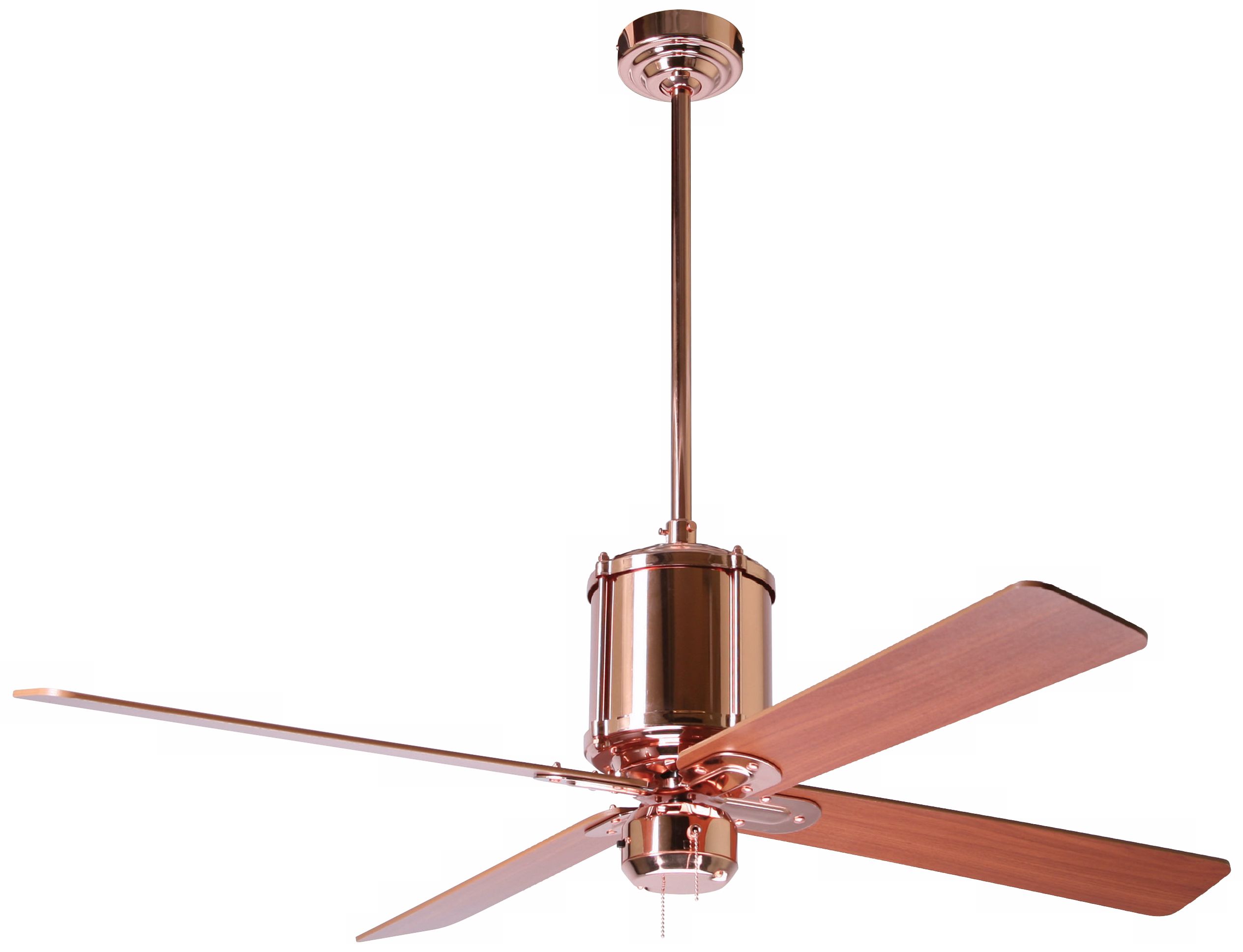 52" Industry Polished Copper Ceiling Fan