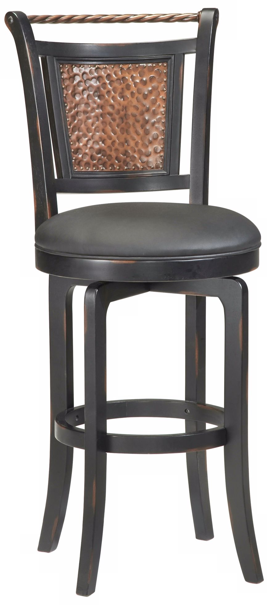 Hillsdale Norwood Black Swivel 30 1/2" High Bar Stool