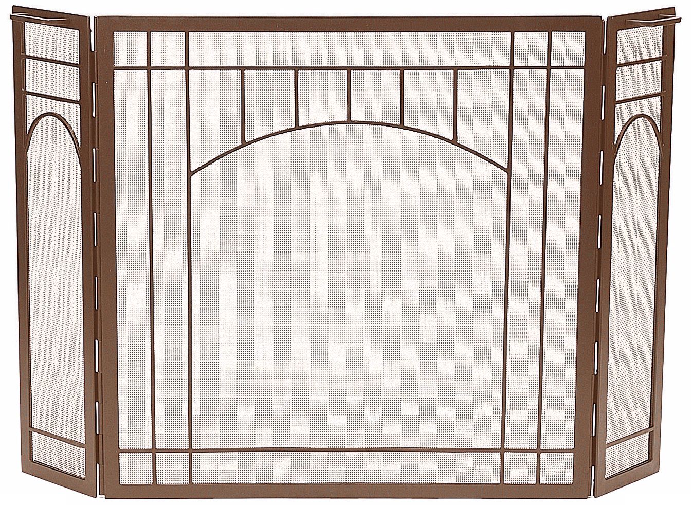 Roman Bronze Mission Style Folding Fireplace Screen