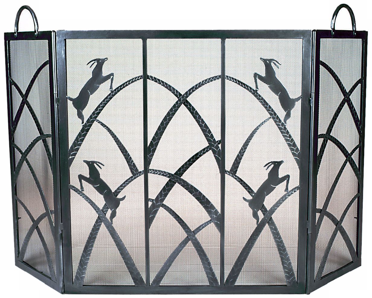 Woodlands Wrought Iron Folding Fireplace Screen