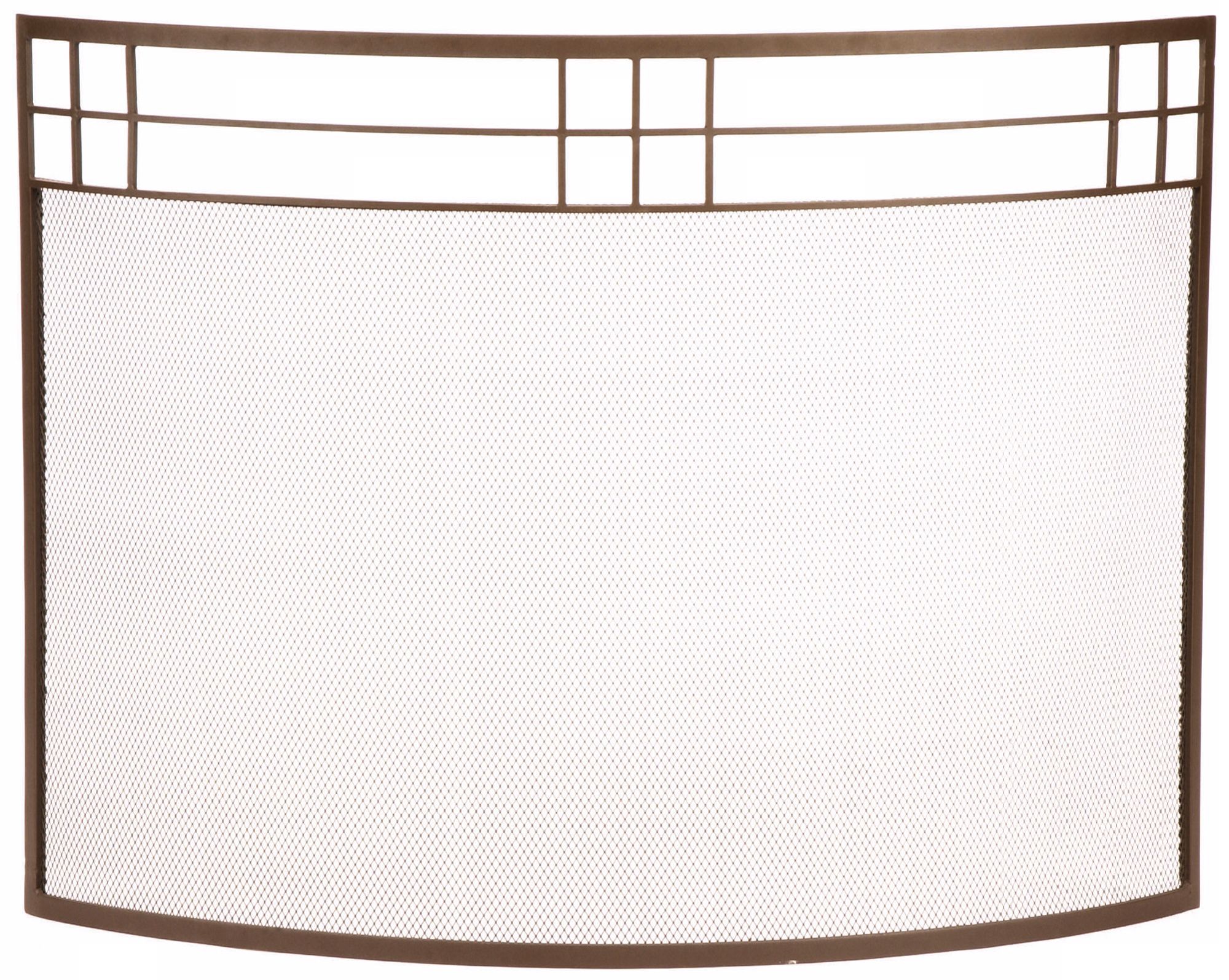Bungalow Roman Bronze Curved Fireplace Screen