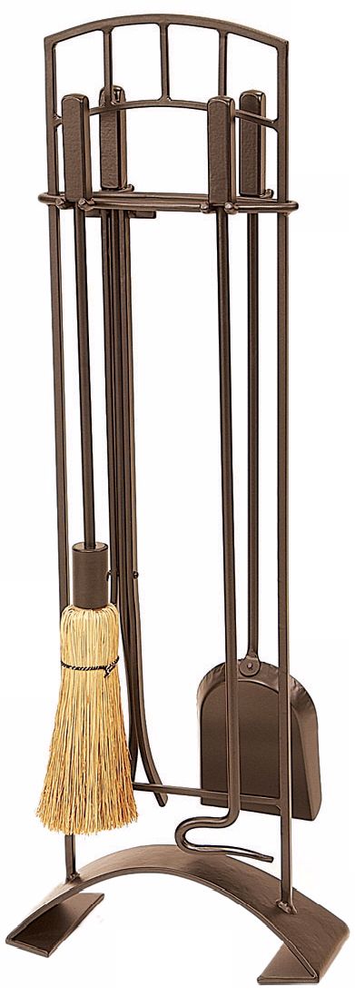 Roman Bronze Mission Style Fireplace Tool Set at LAMPS PLUS