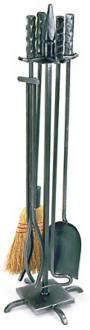 Windowpane Wrought Iron Fireplace Tool Set K9981