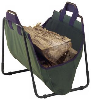 Black Finish Log Carrier Stand L0096