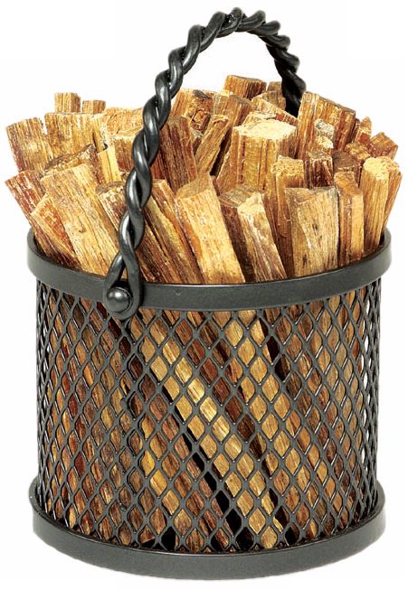 Rope Handle Basket Fatwood Caddy