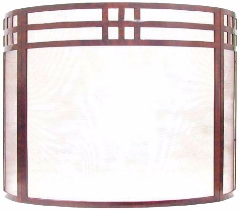 Buckland Rustic Copper Folding Fireplace Screen