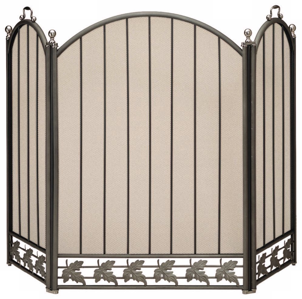 Oak Leaf Folding Fireplace Screen