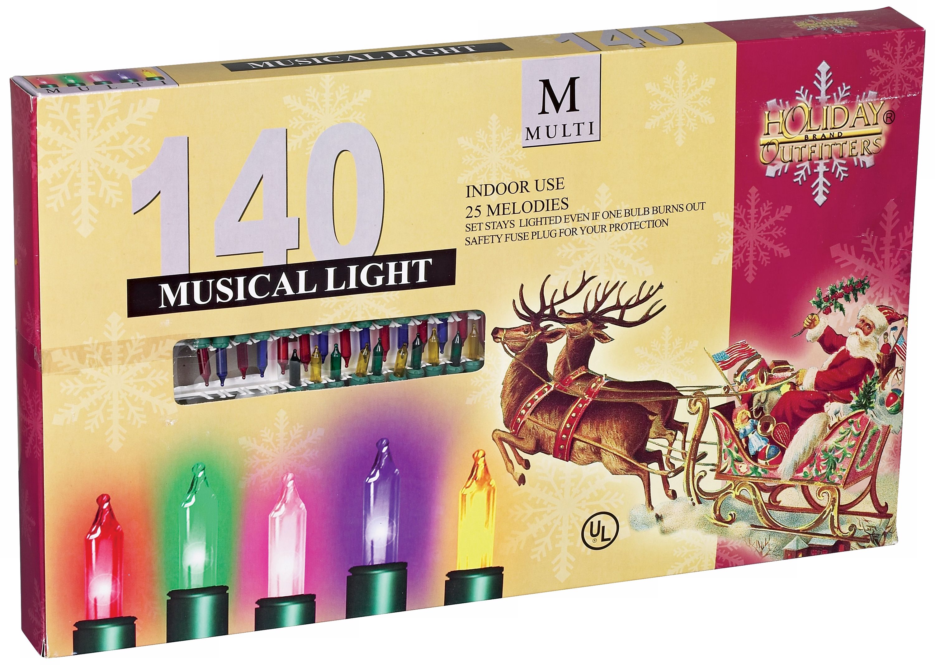 140 Musical Light Strand Multi-Color Holiday Lights