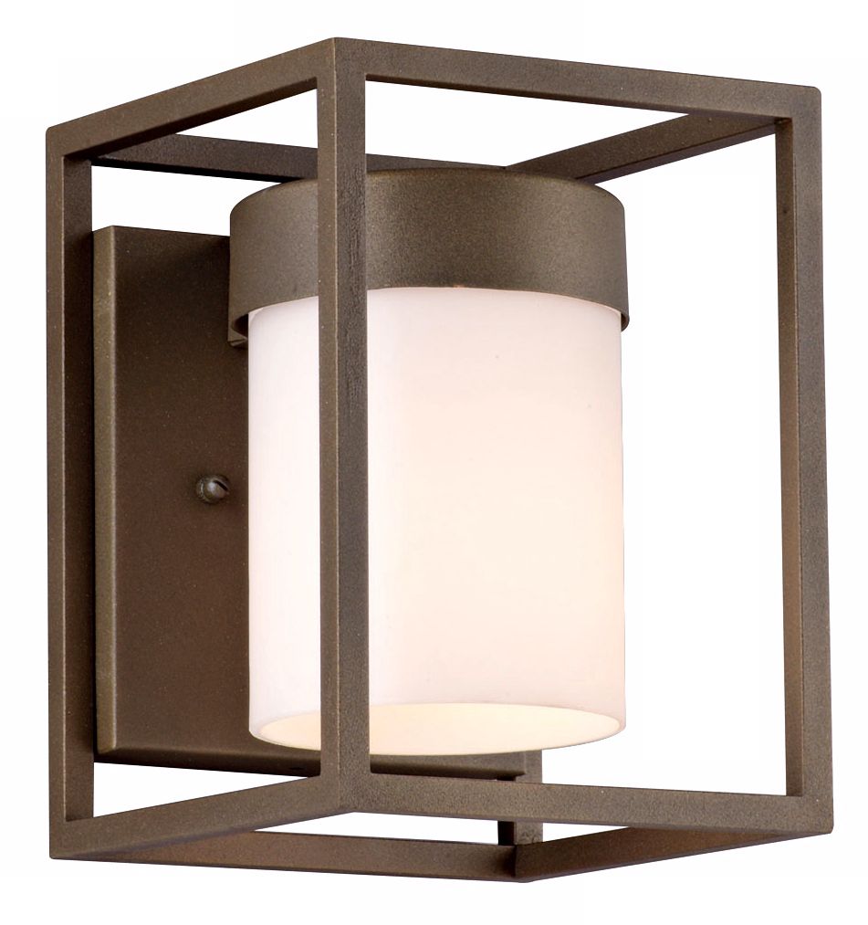Cube Collection Bronze 8" High Outdoor Wall Light