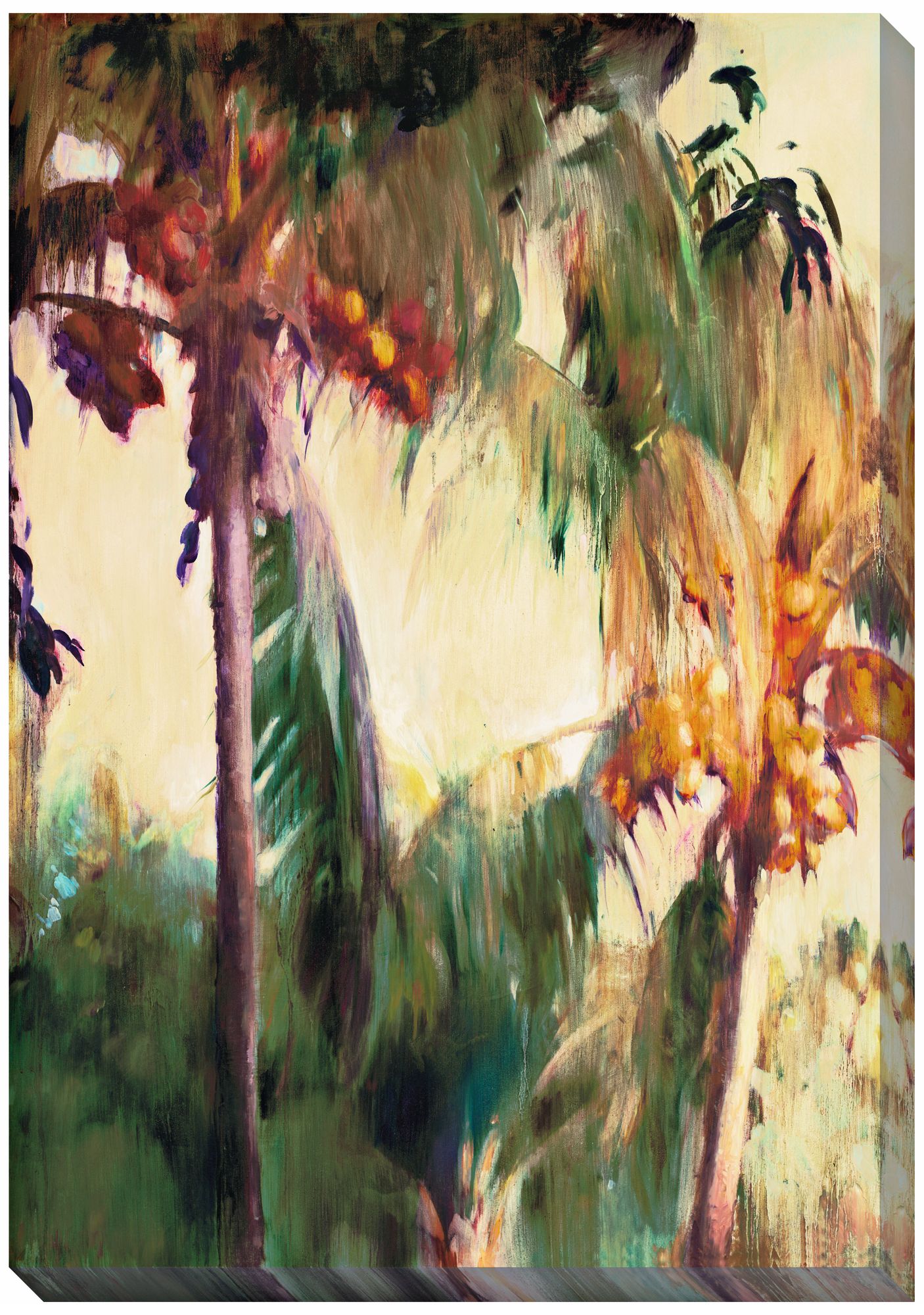 Morning Palms Limited Edition Giclee 48" High Wall Art