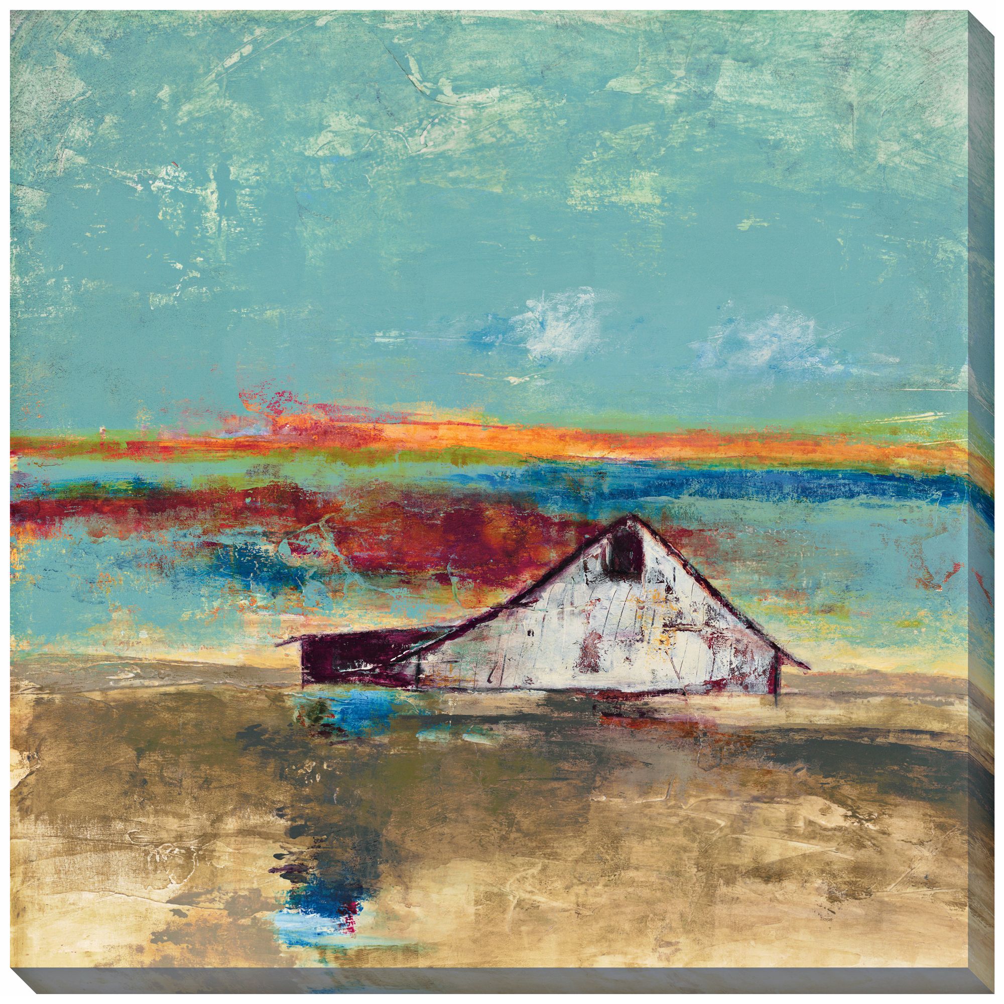 Sunset Landscape II Indoor/Outdoor 40" Square Wall Art