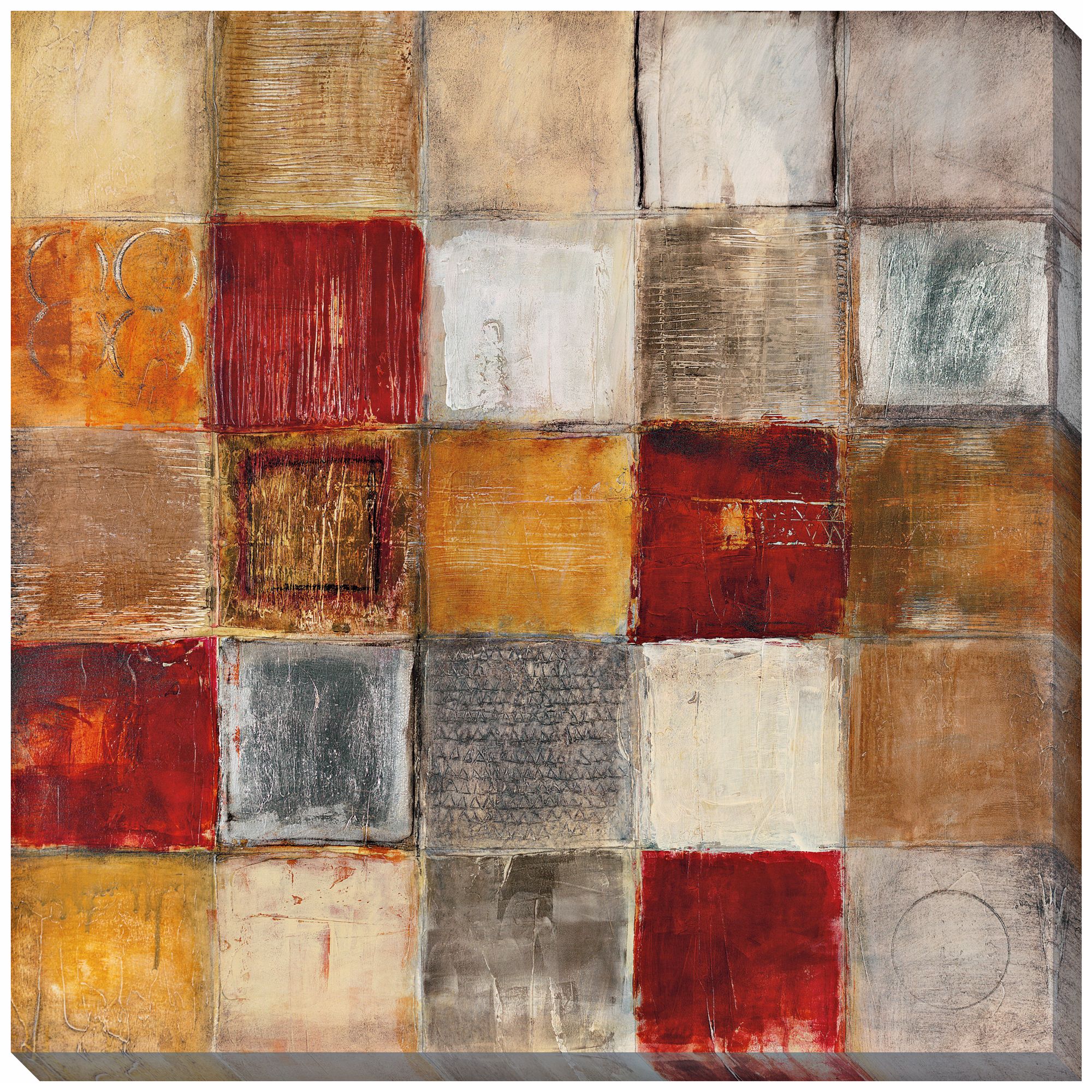 Shapes of Good Fortune I Indoor/Outdoor 40" Square Wall Art