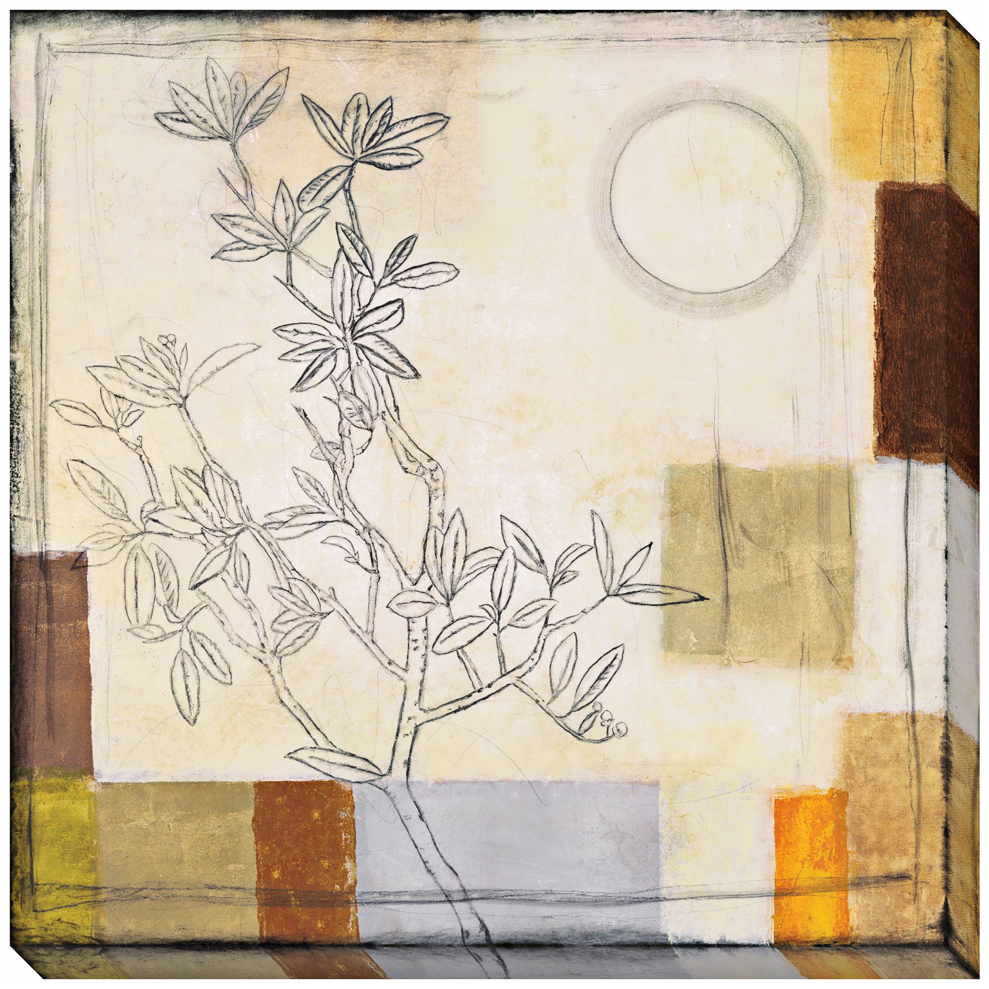Autumn Moon I Limited Edition Giclee 40" Square Wall Art