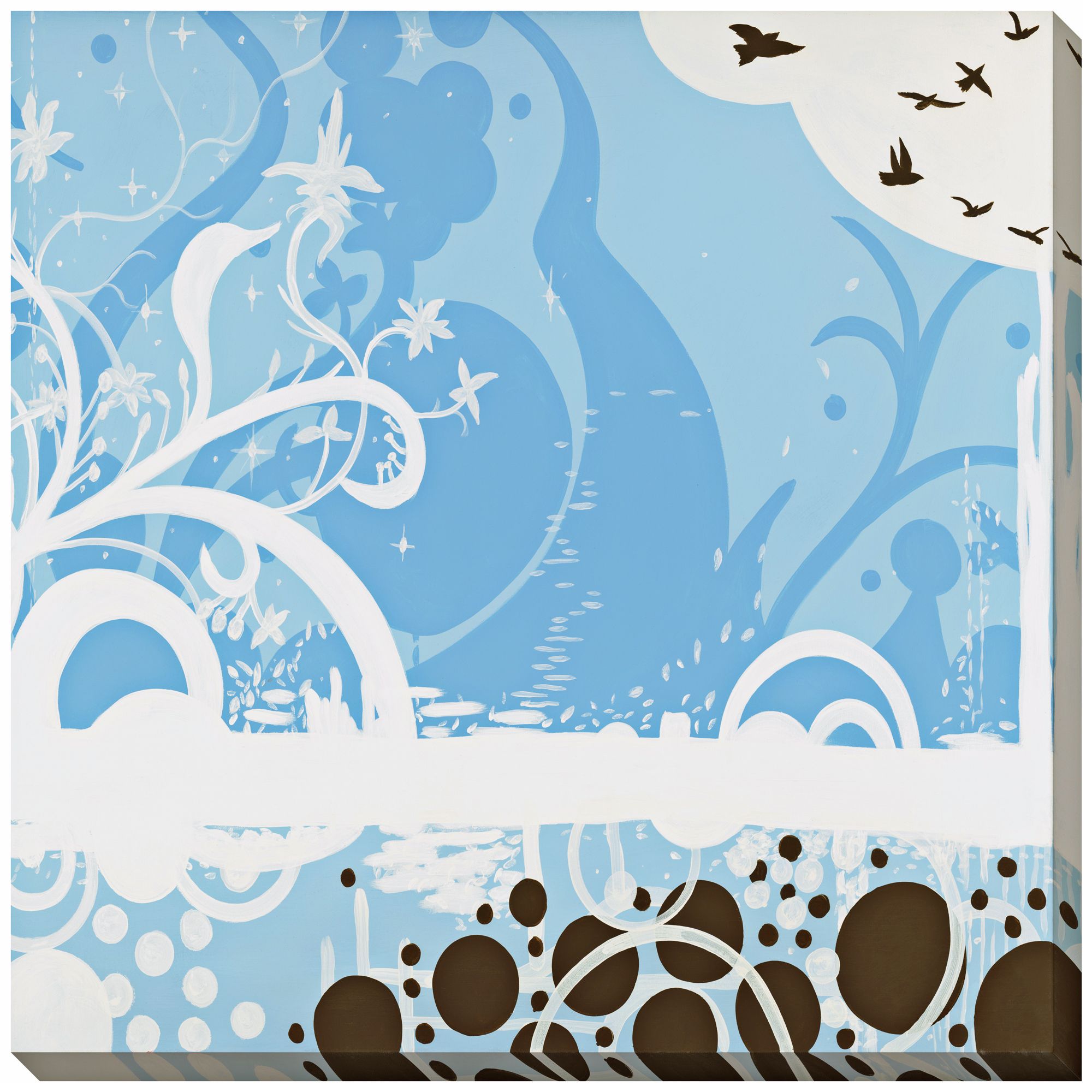 Silhouette in Blue Limited Edition Giclee 40" Wide Wall Art