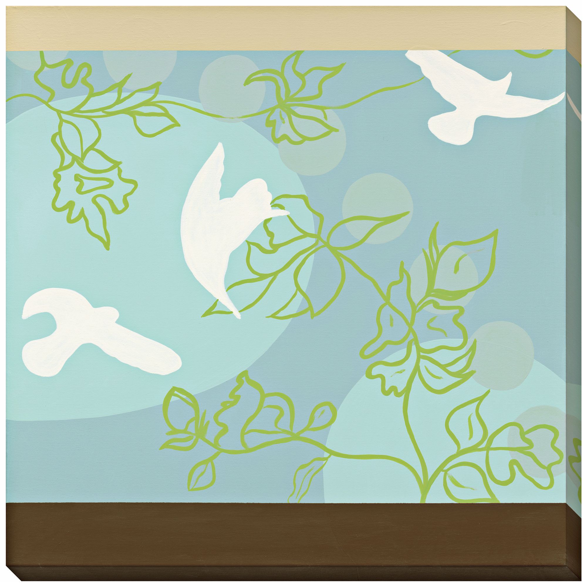 Hummingbird in Green Limited Edition 40" Square Wall Art