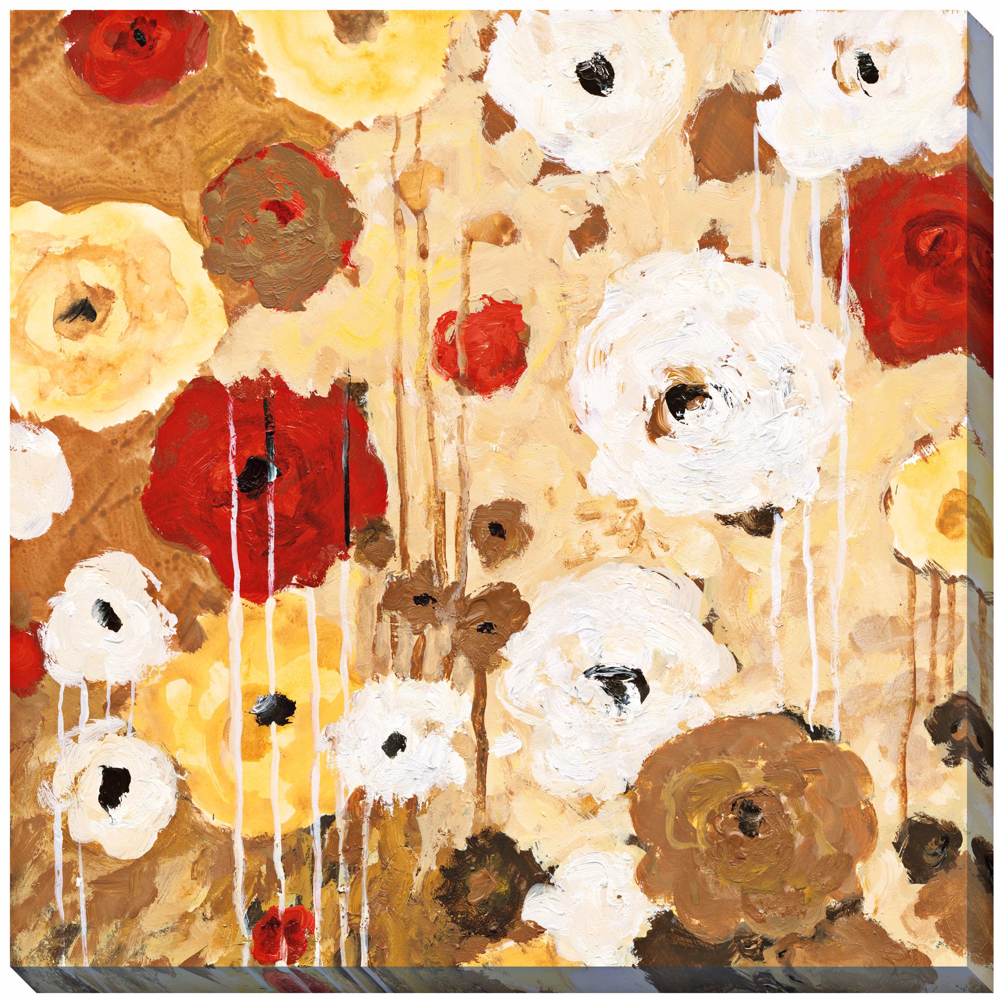 Flower Dance II Limited Edition Giclee 40" Square Wall Art