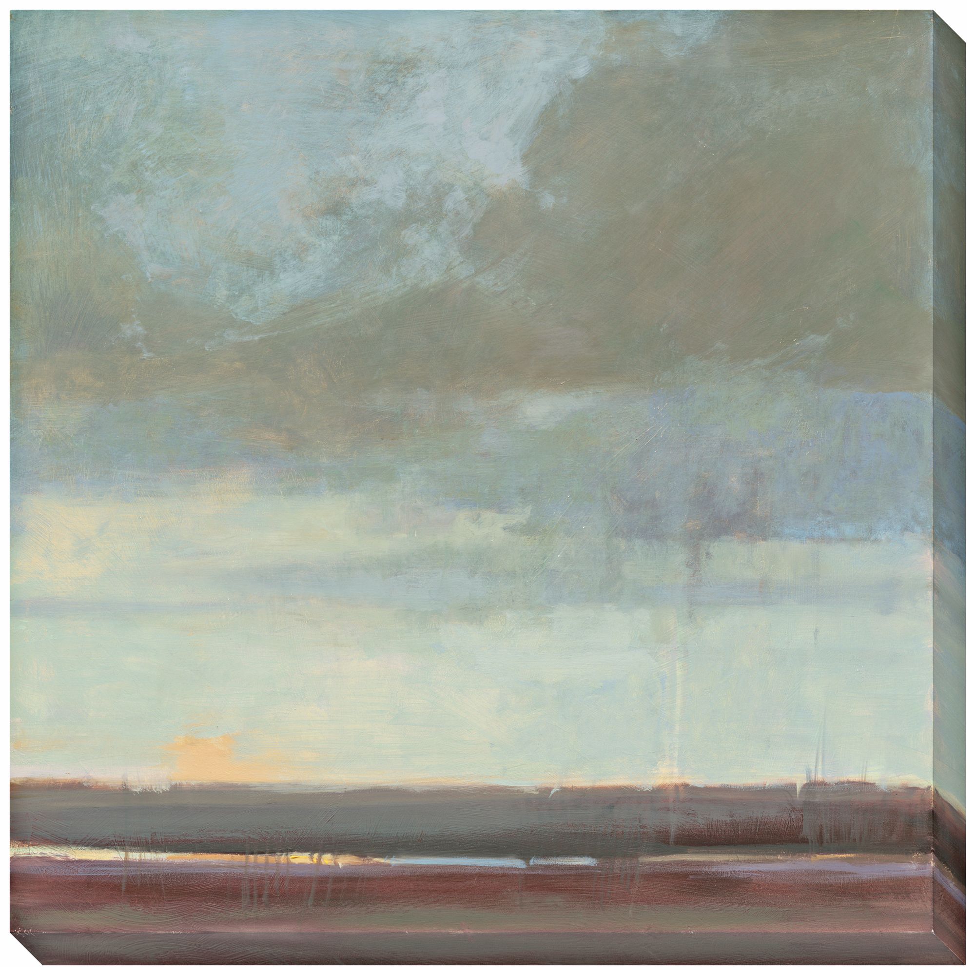 Viridian Sky II Limited Edition Giclee 40" Square Wall Art