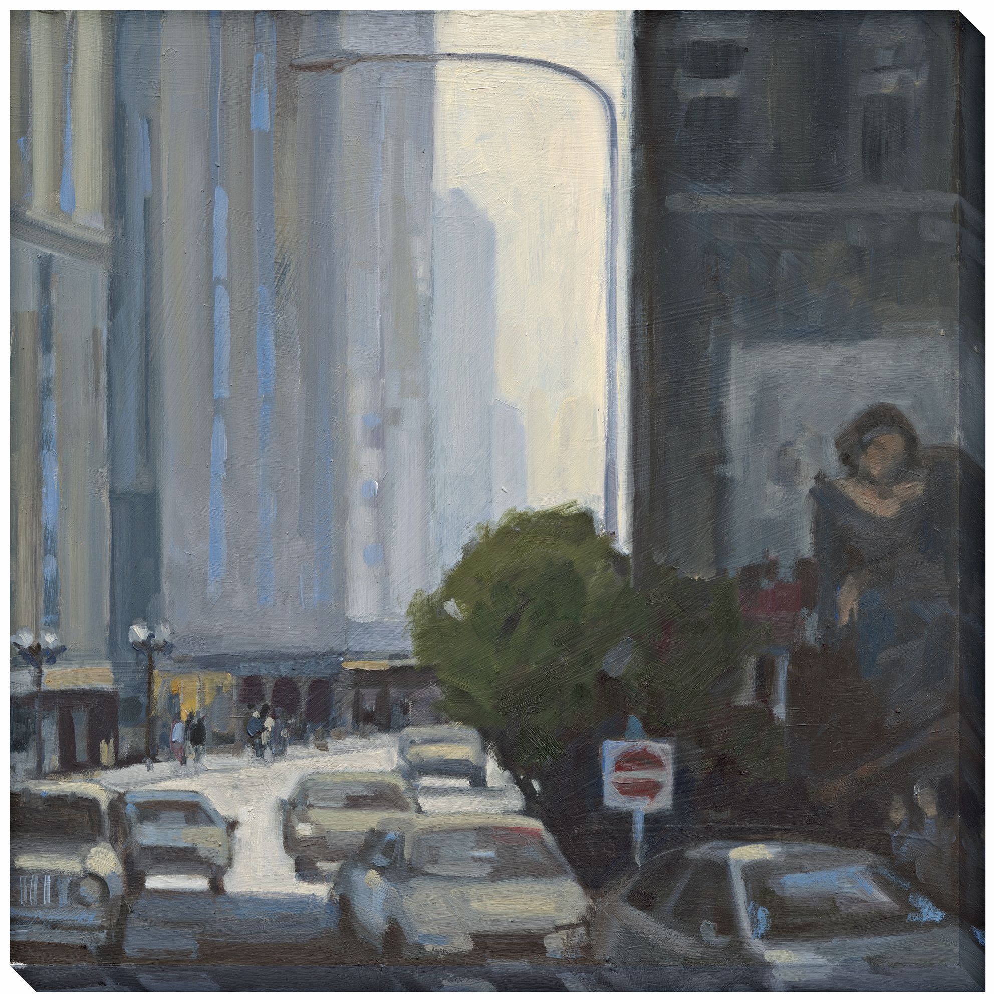 Downtown II Limited Edition Giclee 40" Square Wall Art