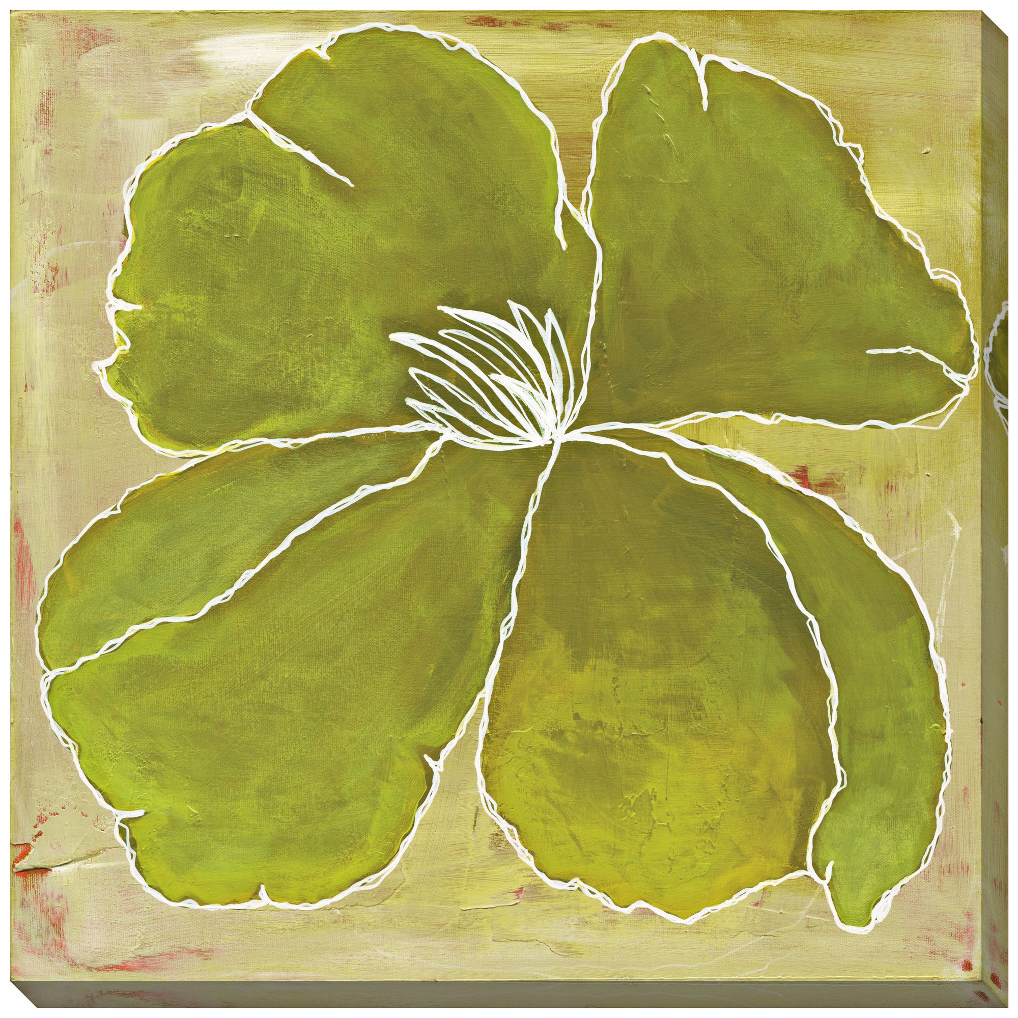 Green Color Study Limited Edition Giclee 40" Square Wall Art
