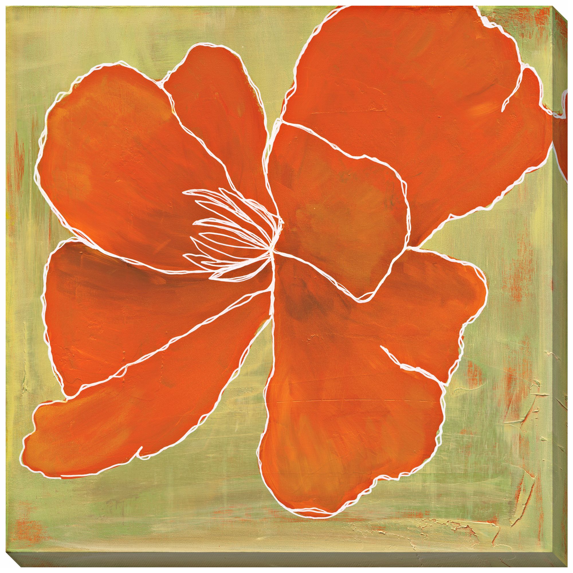 Orange Color Study Limited Edition 40" Square Wall Art