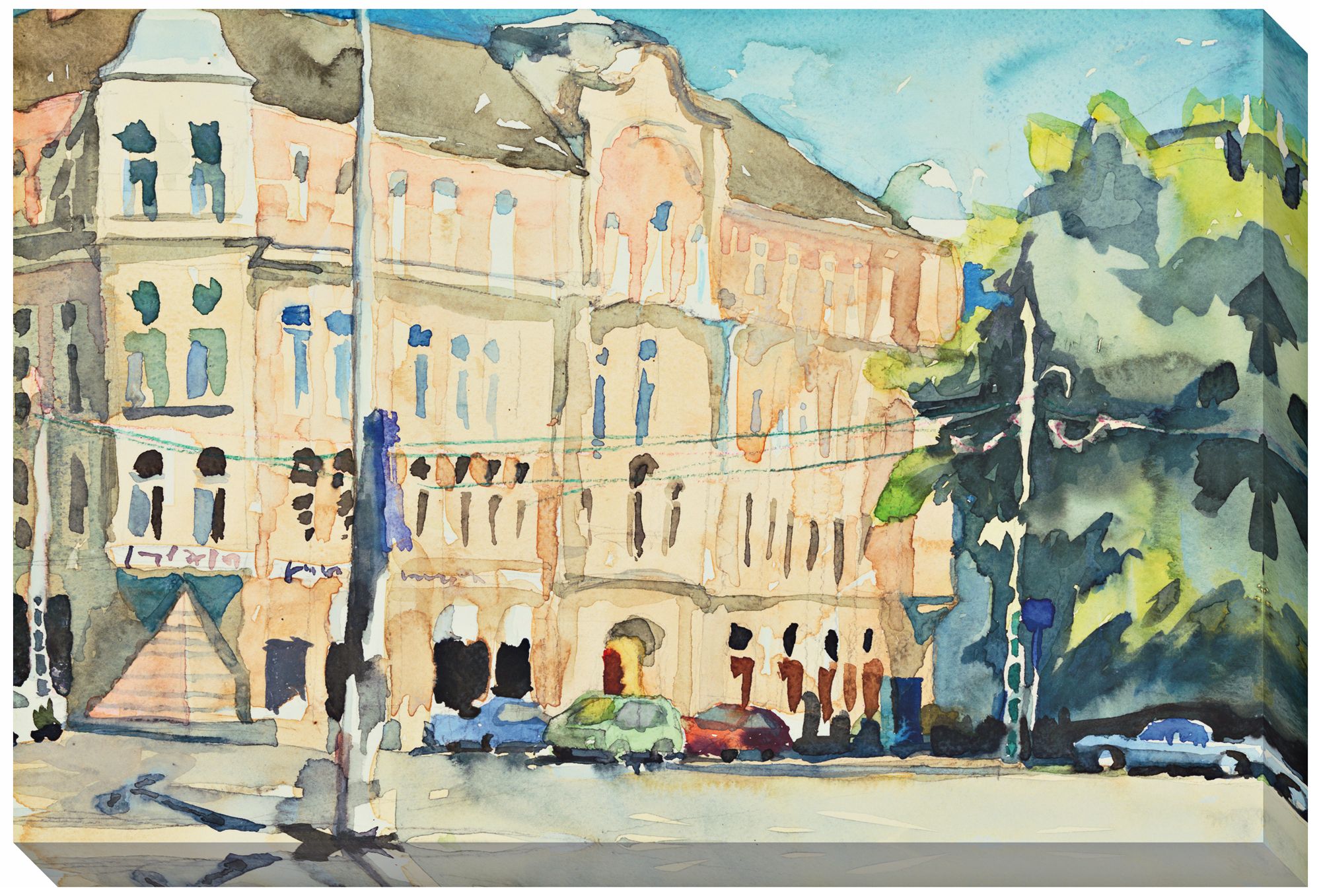 Sunny Sidewalk II Giclee Indoor/Outdoor 48" Wide Wall Art