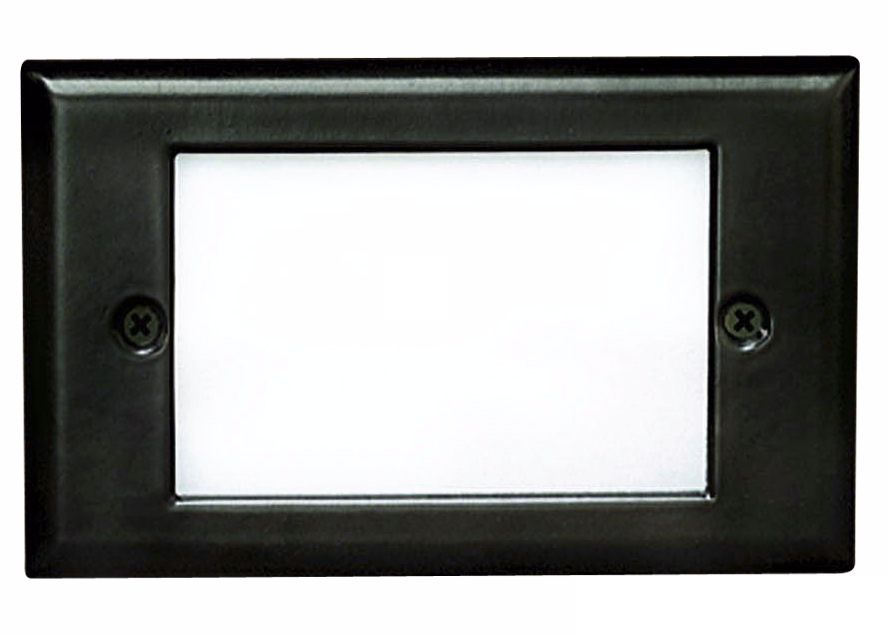 Black with Frosted Glass 4 1/2" Wide Deck and Patio Light