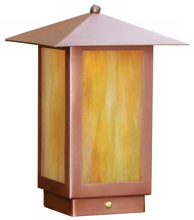 Mission Lantern 4 5/8" High Copper Post Cap Light