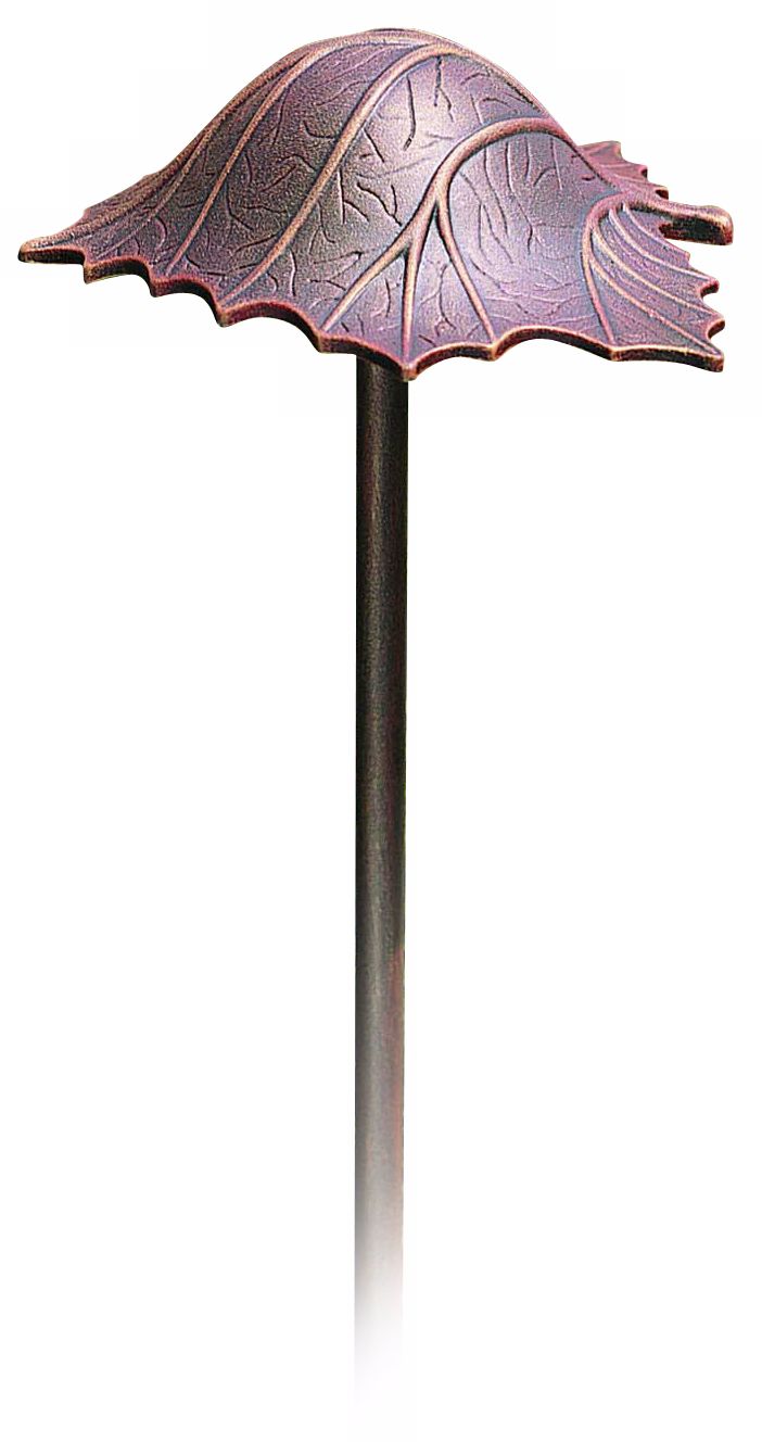 Leaf Antique Copper 20 1/4" High Path Light