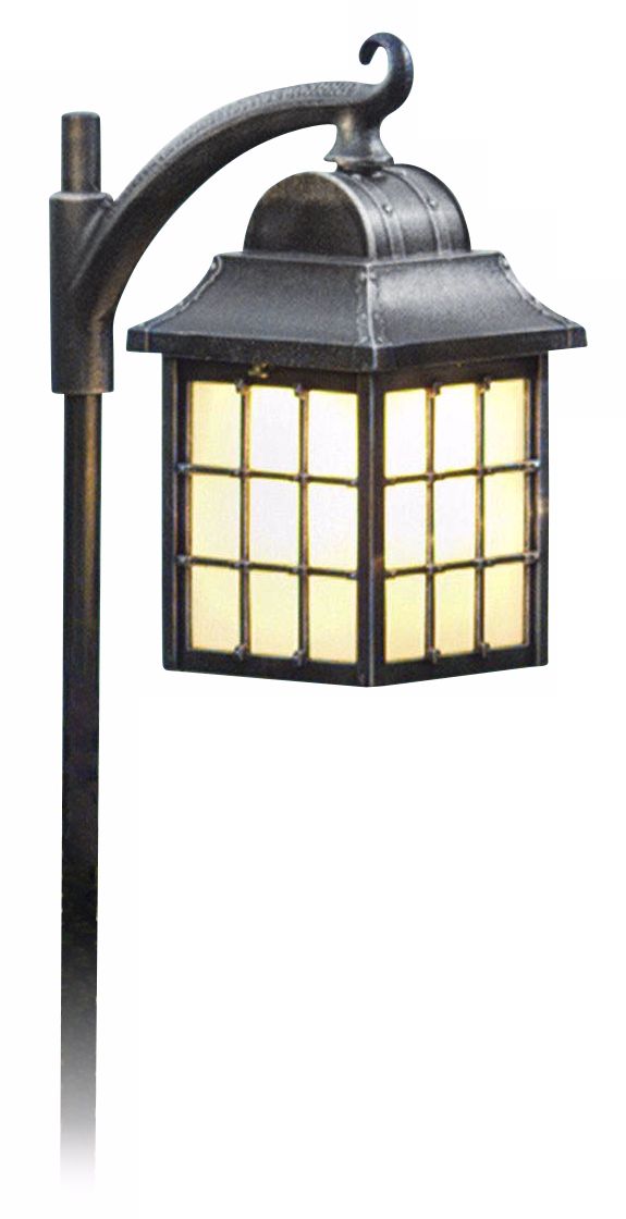 Antique Silver with Opal Acrylic 25 1/2" High Path Light