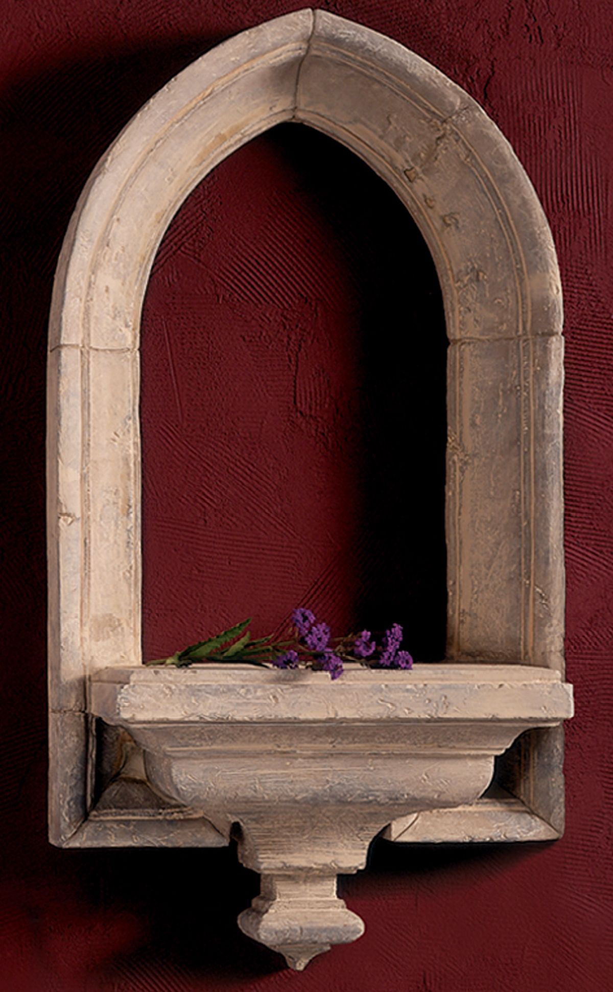 Petite Lenox Window Faux Stone Finish Shelf