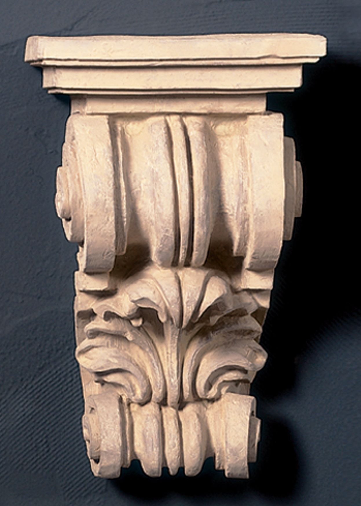Grecian Corbel Short Faux Stone Finish 19" High Shelf