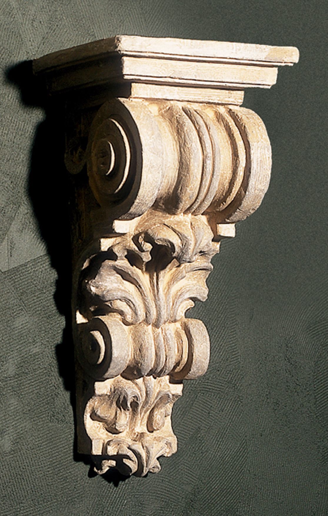Grecian Corbel Long Faux Stone Finish Shelf