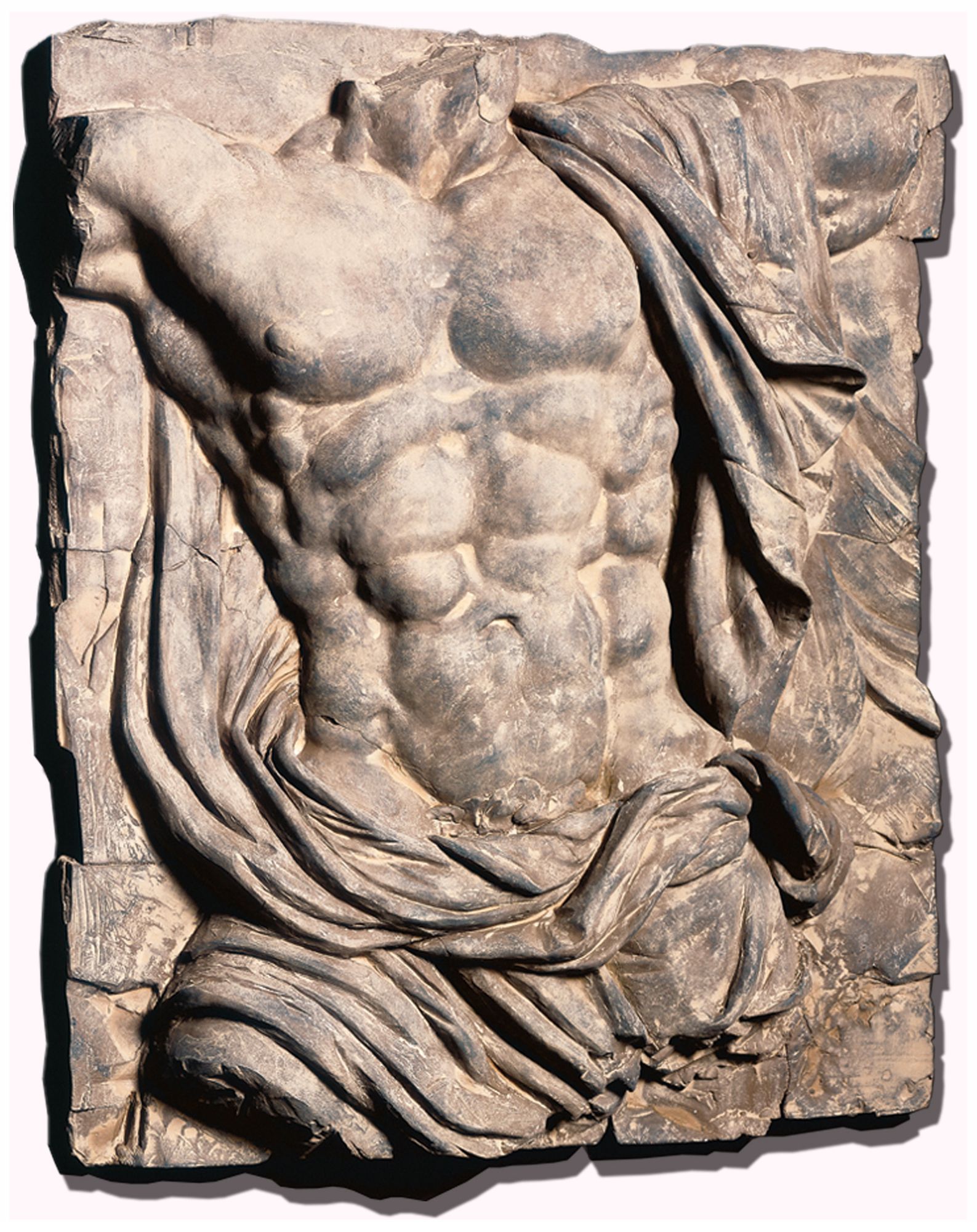 Faux Stone Finish Male Torso Wall Art