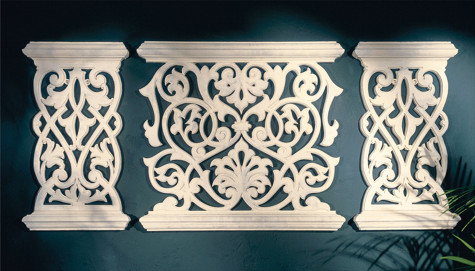 Balcony Grille Set of 3 Wall Art Panels