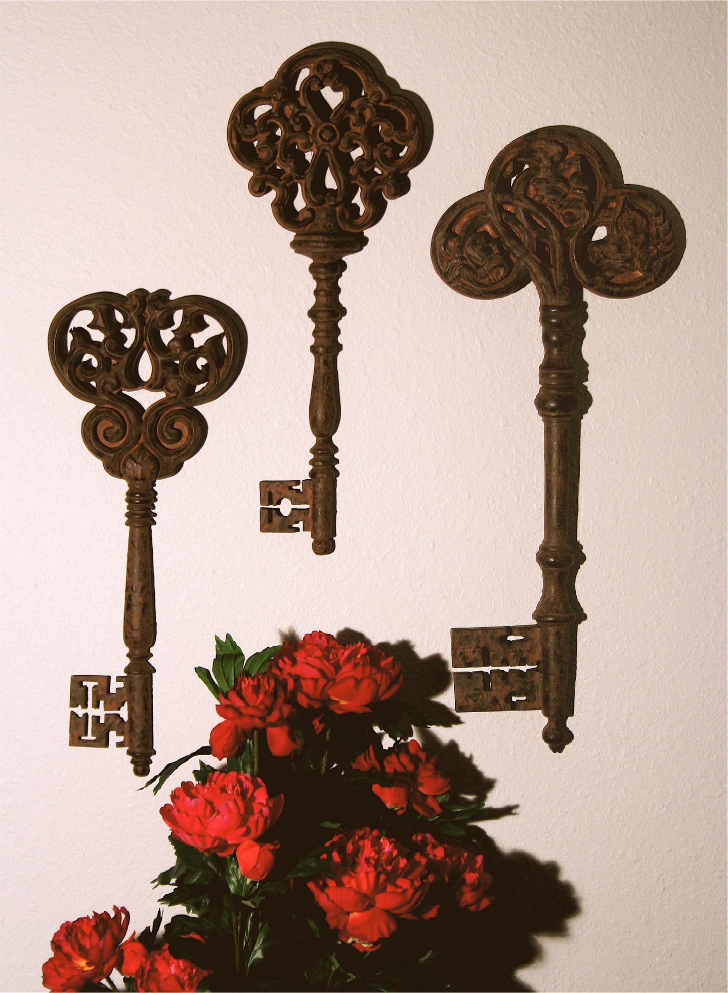 French Keys Set of 3 Wall Art Pieces